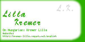 lilla kremer business card